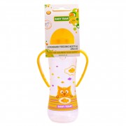 Пляшечка для годування з силіконовою соскою 1411_жовтий 250 мл