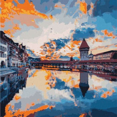 Картина по номерам Любимая Швейцария Идейка KHO3597 50х50 см