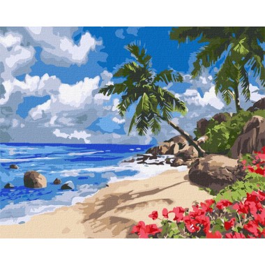 Картина за номерами "Тропічний острів" Ідейка KHO2859 40х50 см