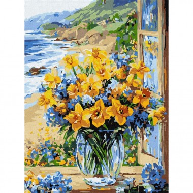 Картина по номерам "Цветочное побережье" ©art_selena_ua KHO3301, 30х40 см