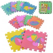 Дитячий килимок мозаїка Фрукти-тварини 0376 матеріал EVA