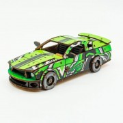 Деревянный 3D конструктор Mustang GT Puz-00640, 162 детали