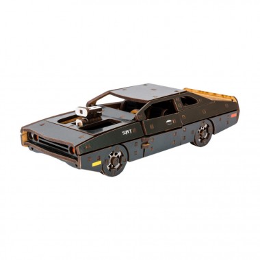 Деревянный 3D конструктор Fast Furious Puz-62519, 125 деталей, черный
