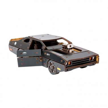 Деревянный 3D конструктор Fast Furious Puz-62519, 125 деталей, черный