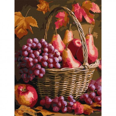 Картина по номерам Осенние фрукты KHO5725, 30x40 см Картина по номерам Осенние фрукты KHO5725, 30x40 см