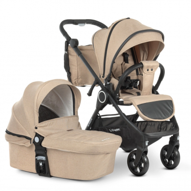 Коляска детская универсальная 2в1 EL CAMINO ME 1085 Denim Beige
