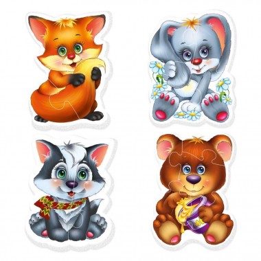 Детские беби пазлы "Лесные жители" VT1106-79 на укр. языке