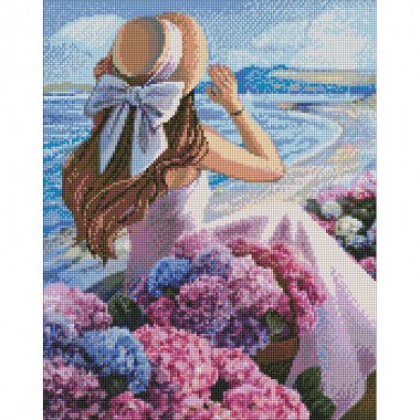Алмазная мозаика Цветущее побережье ©Kira Corporal Идейка AMO7384 40х50 см