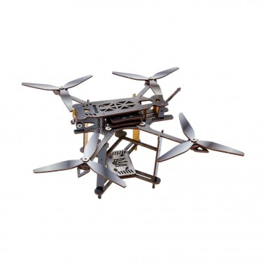 Деревянный 3D конструктор FPV дрон Puz-00923, 95 деталей