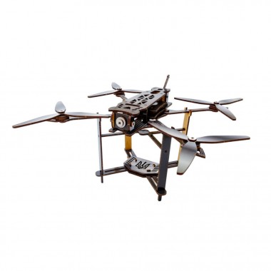 Деревянный 3D конструктор FPV дрон Puz-00923, 95 деталей