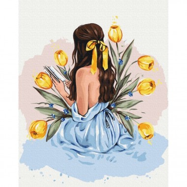 Картина за номерами "Історія тюльпанів" © Alla Berezovska Brushme BS53574 40х50 см