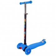 Самокат детский 3-х колесный Scooter Maxi SC2401(Blue) светящиеся колеса, синий