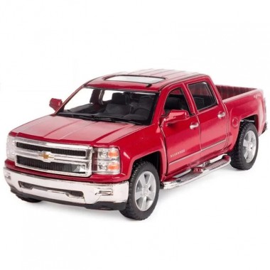 Коллекционная машинка "Chevrolet Silverado 2014" KT5381W(Red) масштаб 1:42