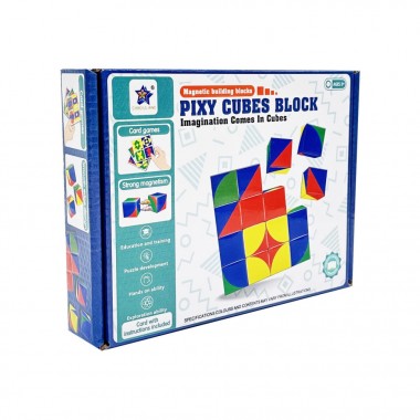 Детская игра-головоломка "Магнитные кубики" FD136(Multicolor) 16 элементов, 8 карт