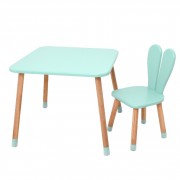Дитячий стіл зі стільцем 04-025B бірюзовий