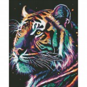 Алмазная мозаика "Фантастический тигр" AMO7742 с АВ стразами 40х50 см