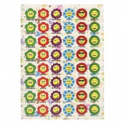 Оценивающая наклейка Цветы KT23082503, 1 лист, 48 наклеек