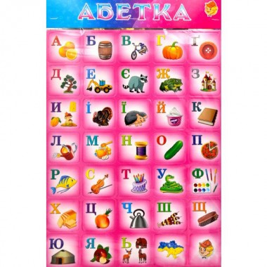 Дитячий плакат навчальний "Абетка" 1144ATS укр. мовою