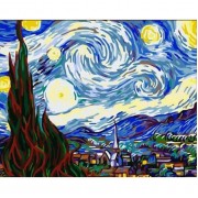 Картина по номерам Идейка Пейзаж Ночь. Ван Гог 40*50см KHO124