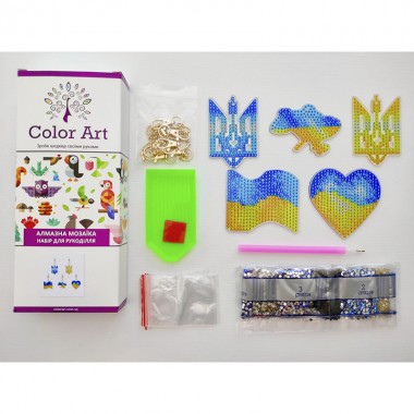 Набор брелков алмазная выкладка Щенячий патруль BR46, 6 шт