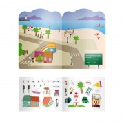 Детская интерактивная книжка с многоразовыми наклейками