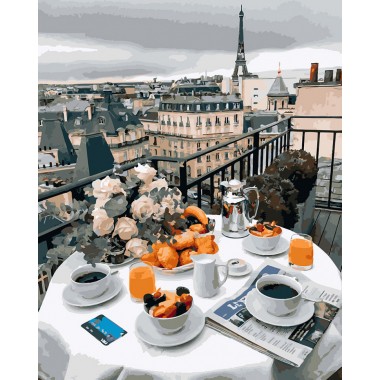 Картина по номерам Brushme Бизнес завтрак в Париже GX27963