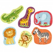 Дитячий пазл Дикі тварини DoDo 300153, 2-3-4 елемента