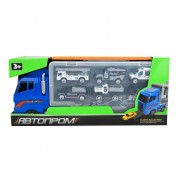 Детский трейлер с машинками PS006-3 в наборе 6 машинок