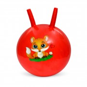 Детский мяч для фитнеса Зверюшка MS 4284(Red) с рожками, 45 см, 320 г