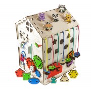 Будинок великий розвивальний. Бізіборд B009 з підсвічуванням