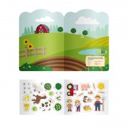 Детская интерактивная книжка с многоразовыми наклейками