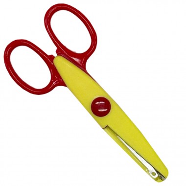 Ножницы детские "Craft" 1606A(Yellow-Red) с фигурным лезвием