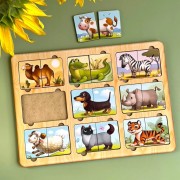 Деревянный пазл-сортер