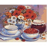 Картина по номерам Идейка Идейка Букеты Приглашение на чай 40х50см KHO2029