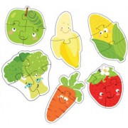Дитячі пазли Фрукти і Овочі DoDo 300155, 2-3-4 елемента