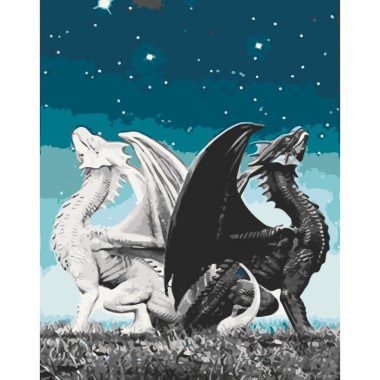 Картина по номерам Пара драконов Art Craft 16008-AC 40х50 см