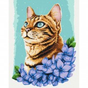 Картина по номерам Лазурный котик Brushme BS53584 40х50 см