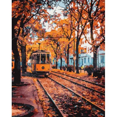 Картина по номерам Brushme Осенний трамвай GX32300