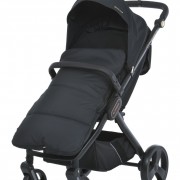 Конверт у коляску ME 1130 Footmuff Basic Black 96 х 43 см, застібки-блискавки