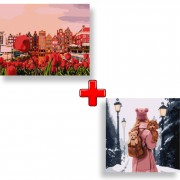 Набір картин за номерами 2 в 1