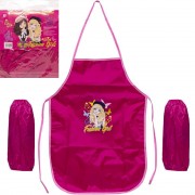 Фартук детский с нарукавниками для девочек CR5530(Pink) 54х37 см (91392)