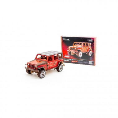 Деревянный 3D конструктор Джип Wrangler Арт-25162, 162 детали