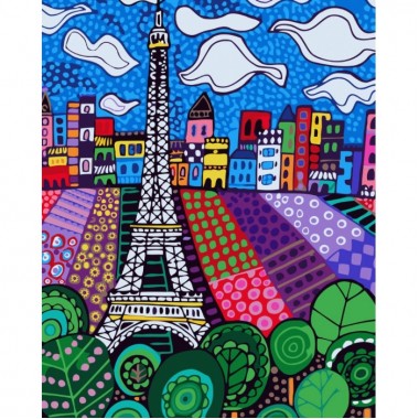 Картина по номерам Идейка Букет Облака в Париже 40*50см KHO2165