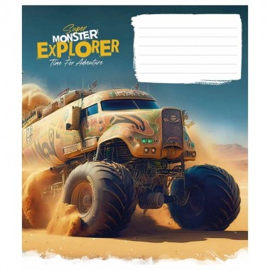 Тетрадь ученическая Super Monster 012-3293K-2 в клетку, 12 листов