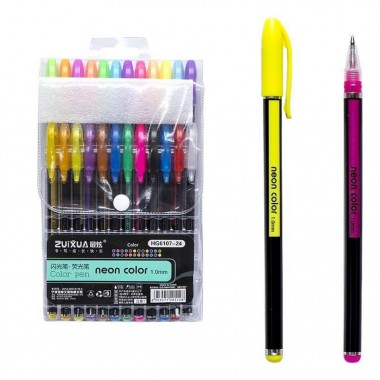 Набор гелевых ручек Neon color HG6107-24, 24 цвета