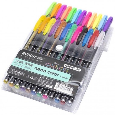 Набор гелевых ручек Neon color HG6107-24, 24 цвета