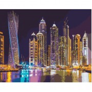 Картина по номерам Идейка Городской пейзаж Ночной мегаполис 40*50 см KHO2184