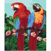 Картина по номерам Идейка Животные, птицы Королевские попугаи 40*50см KHO4051