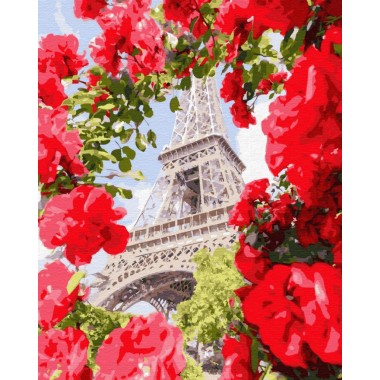 Картина по номерам. Brushme Париж в цветах GX32312