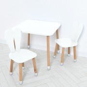 Детский столик с двумя стульчиками 04-025W-2 белый
